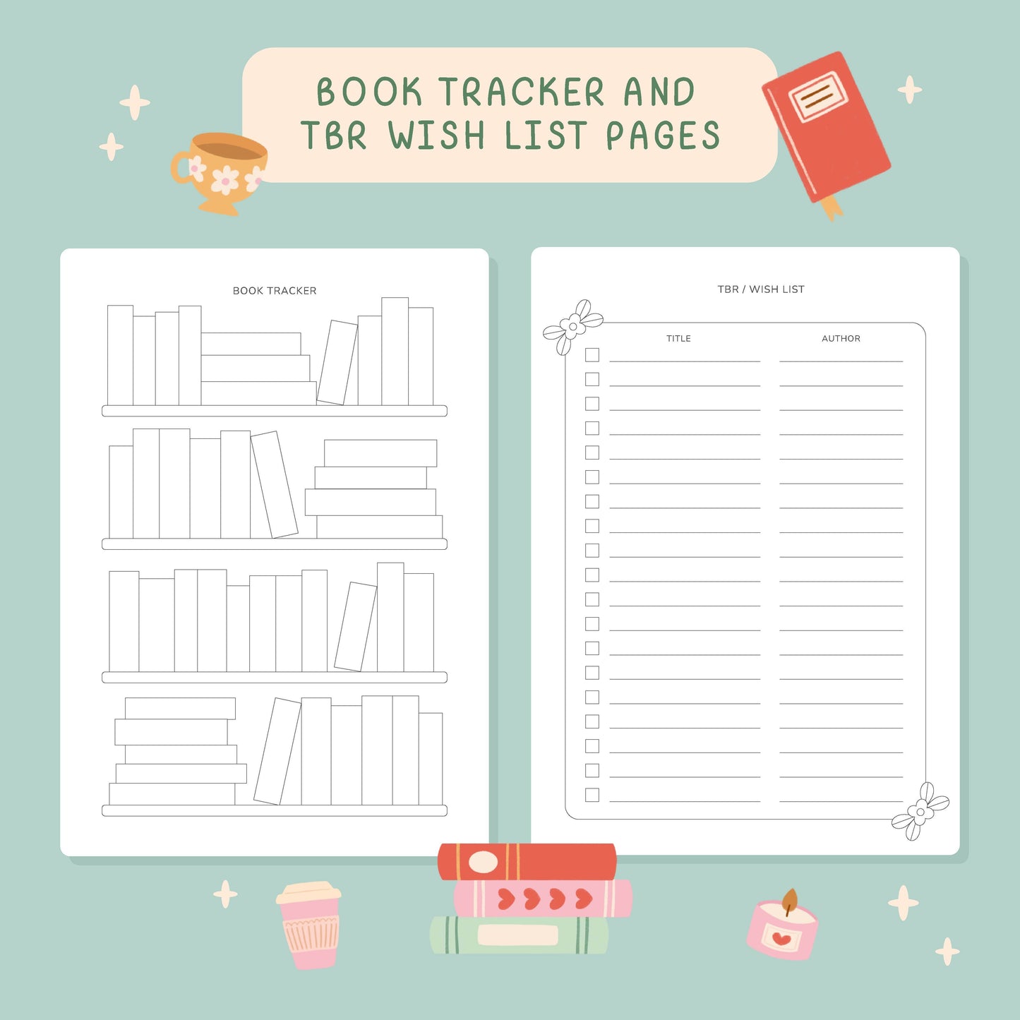 Reading Journal – 50 Page Book Review Notebook