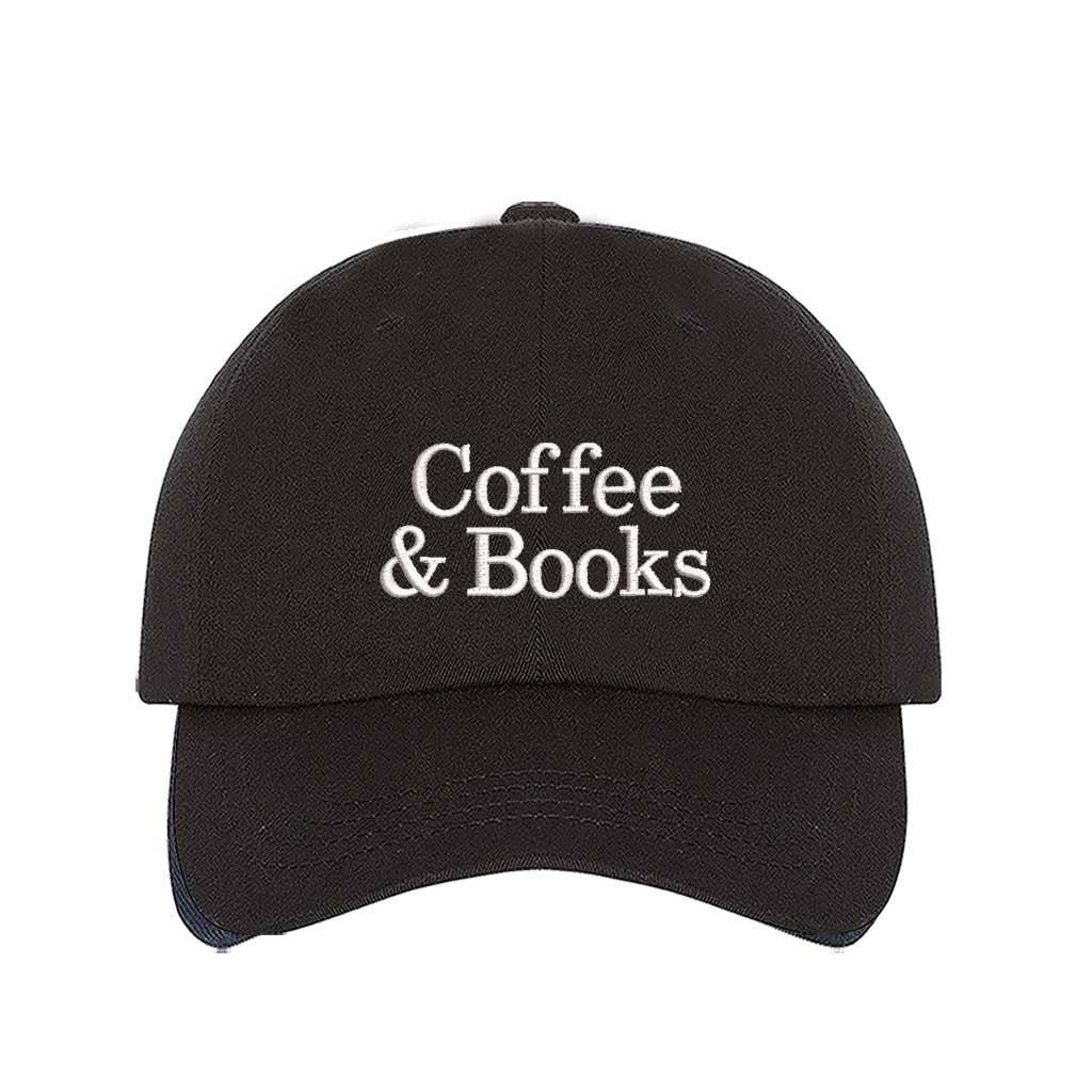 Coffee & Books Embroidered Baseball Hat