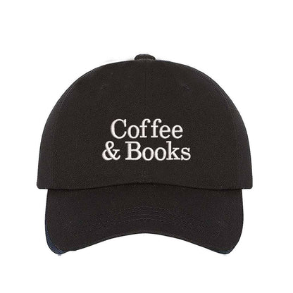 Coffee & Books Embroidered Baseball Hat