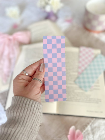 Cotton Candy Checkered Bookmarks, Spring Collection